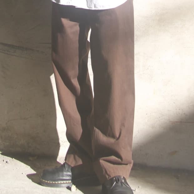 빈티지 에르메스 코튼 와이드 팬츠