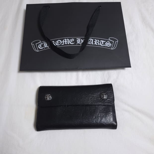 [OS] 크롬하츠 웨이브 크로스볼 장지갑 블랙