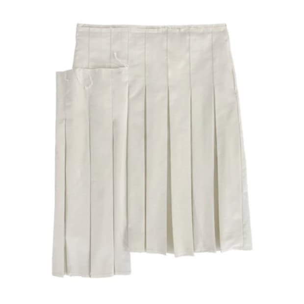 에옹쓰  익스클루시브 해비탯 언발란스 플리츠 스커트