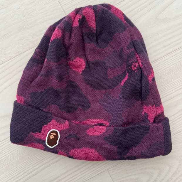 BAPE 핑크마젠타 CAMO 비니