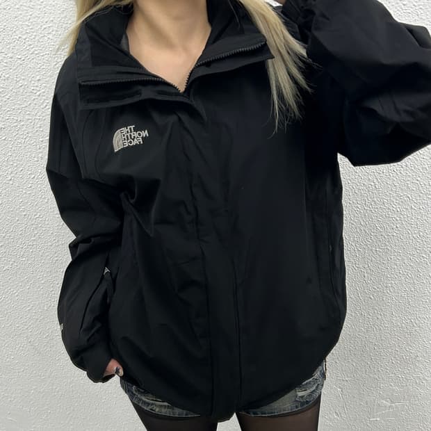 노스페이스 로고 블랙 바람막이 100