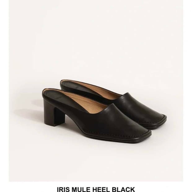 LEMELS IRIS MULE HEEL BLACK 37