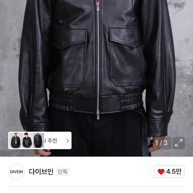 다이브인 a2 레더자켓