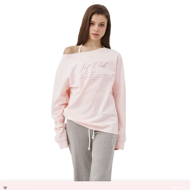 클리시어 소프트클럽 원숄더 스웻셔츠 (레이 착용♡)