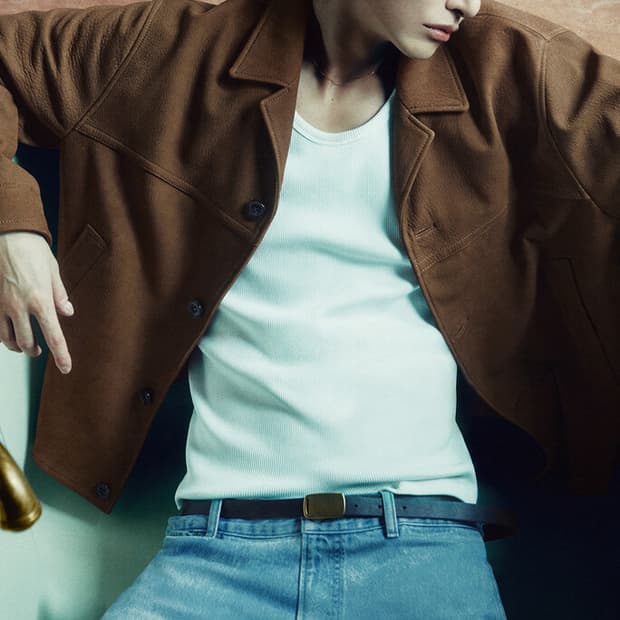 타임옴므/24fw 램스킨 오픈 칼라 자켓 카멜/100