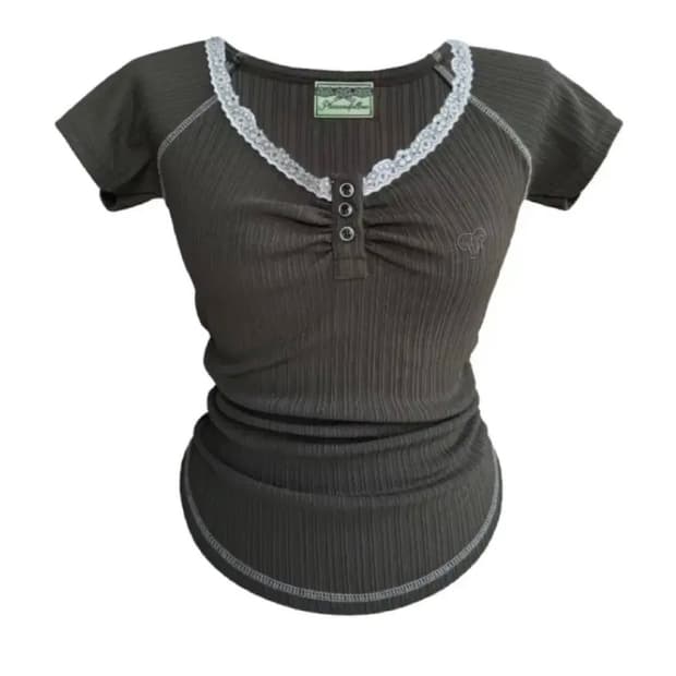 플리즈노팔로우 다나탑 카키