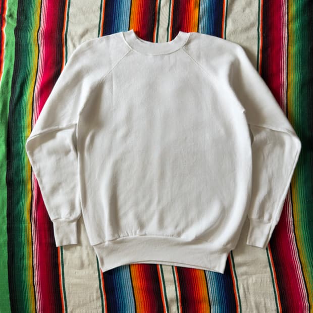 80's USA PANNILL plain White Sweatshirt