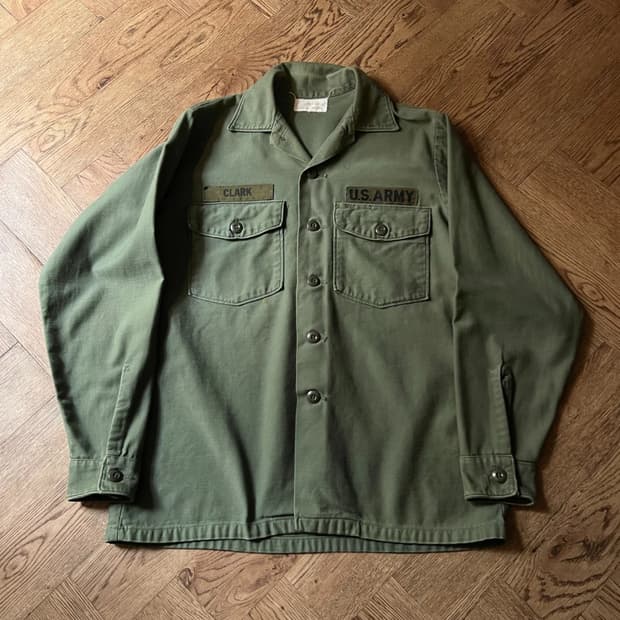 [L]60s 오리지널 U.S ARMY 미 육군 OG-107 밀리터리 셔츠