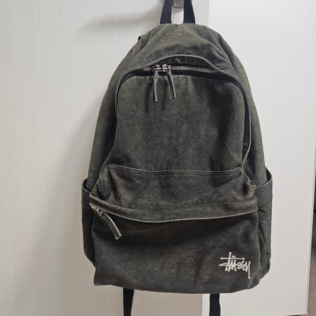 스투시 백팩 워시드블랙