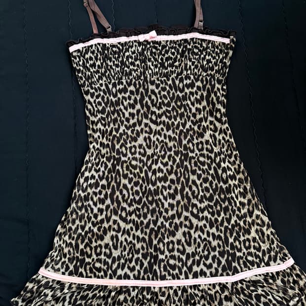 일본 빈티지 레오파드 원피스