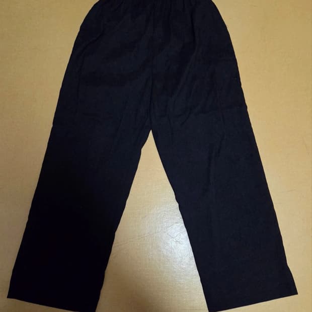 WEDNESDAY OASIS 검정 와이드 팬츠