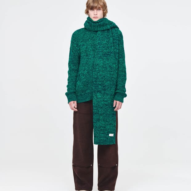 애프터프레이 인타르시아 니트 머플러