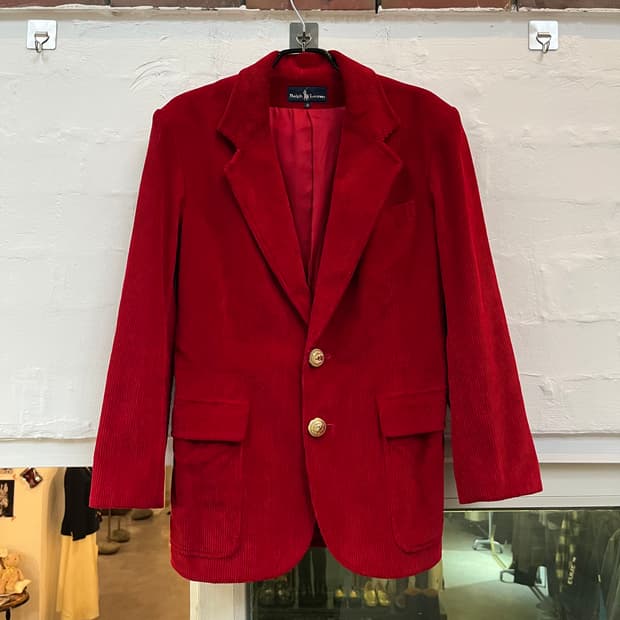 Ralph Lauren 레드 코듀로이 블레이저 9