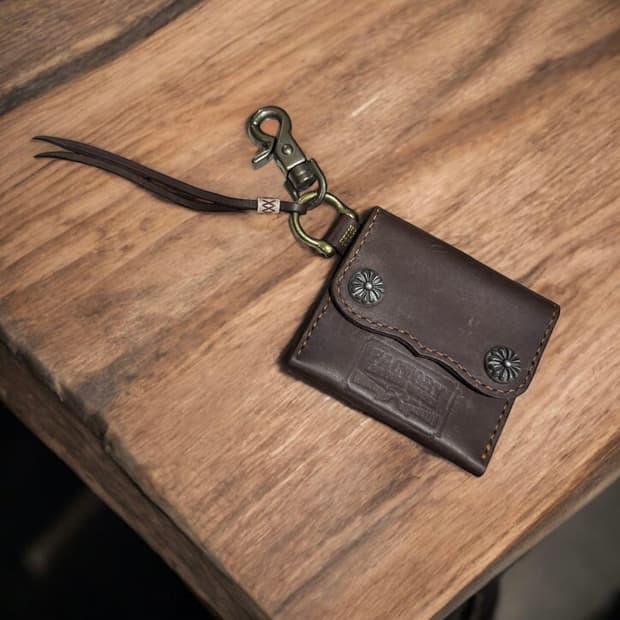 웨스턴 가죽 카드 지갑 키링