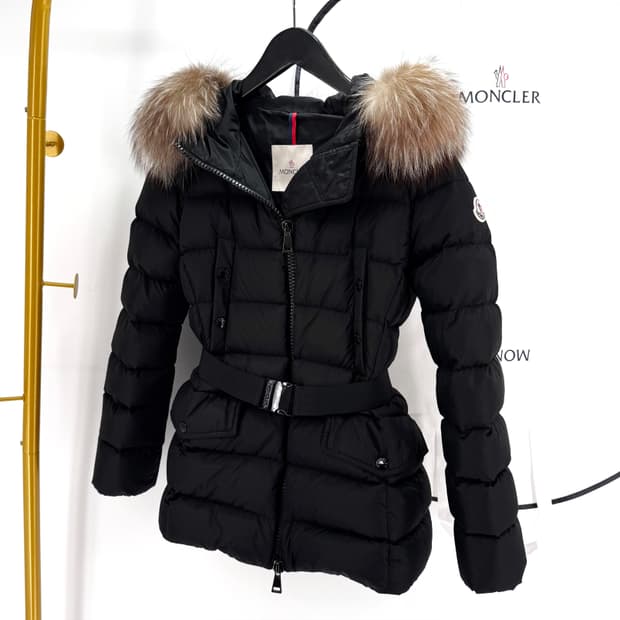 [0사이즈] 몽클레어 클리온 폭스퍼 여성 패딩 블랙