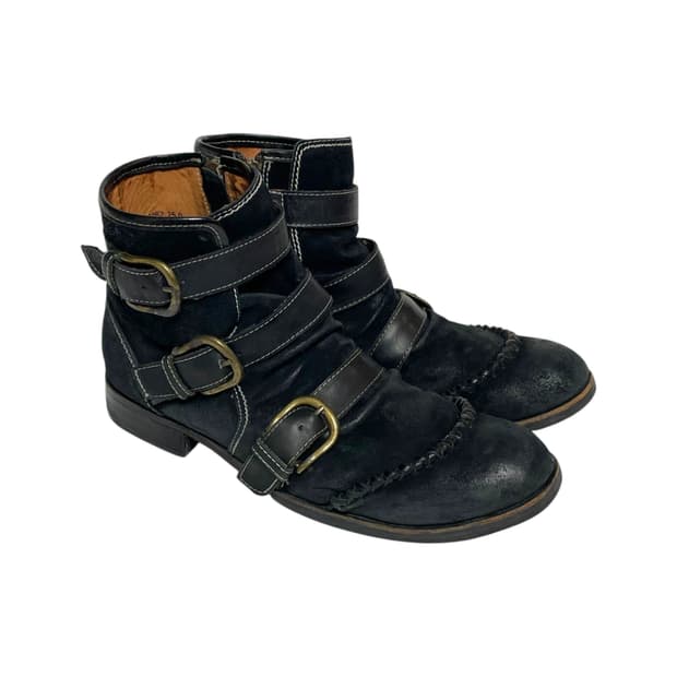 훕데두 주름가공 파이럿 부츠