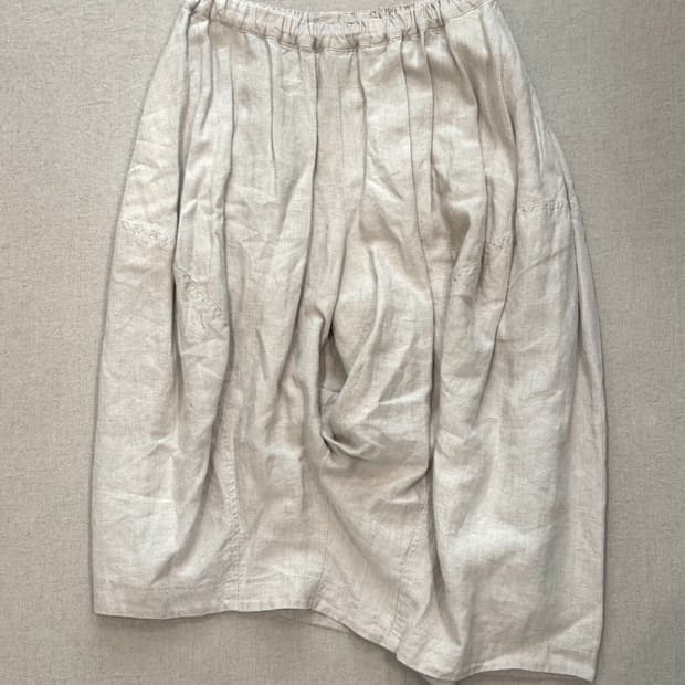 꼼데가르송 꼼꼼 14ss 린넨 와이드 도넛 팬츠 스커트