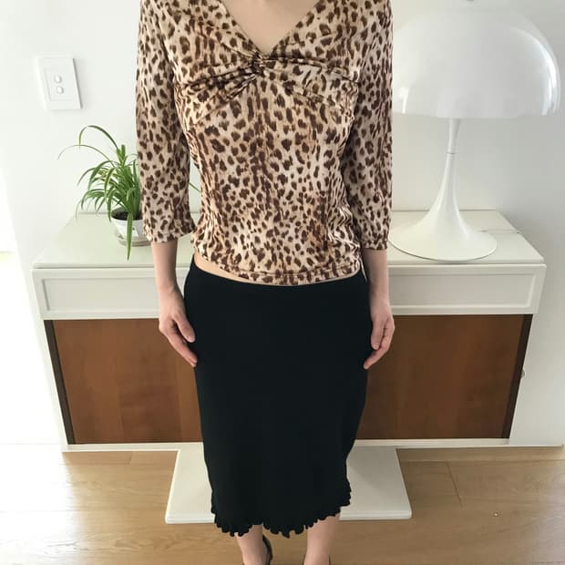 vintage frill knit skirt