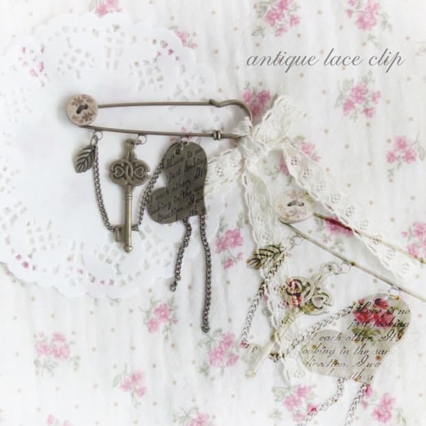 핸드메이드 열쇠 앤틱클립