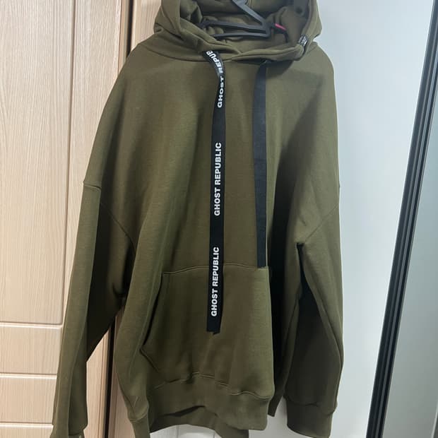 [2XL] 고스트 리퍼블릭 기모 후드티 카키