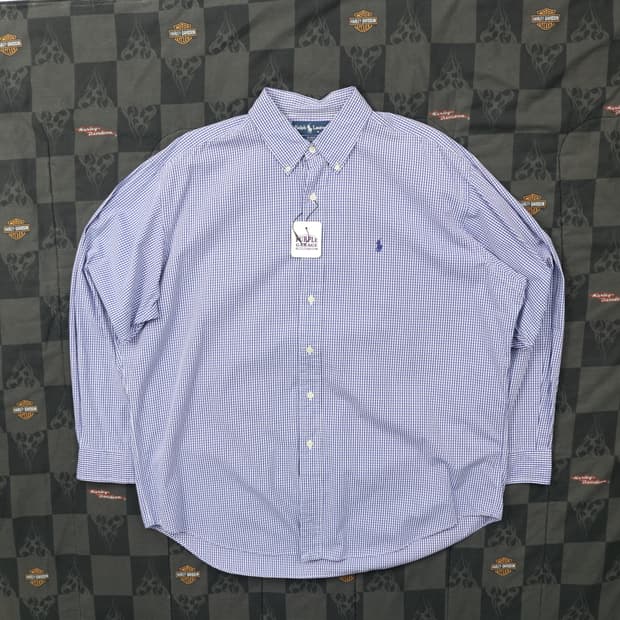 폴로 깅엄 체크 셔츠 2XL B78