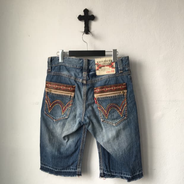 Edwin half denim pants