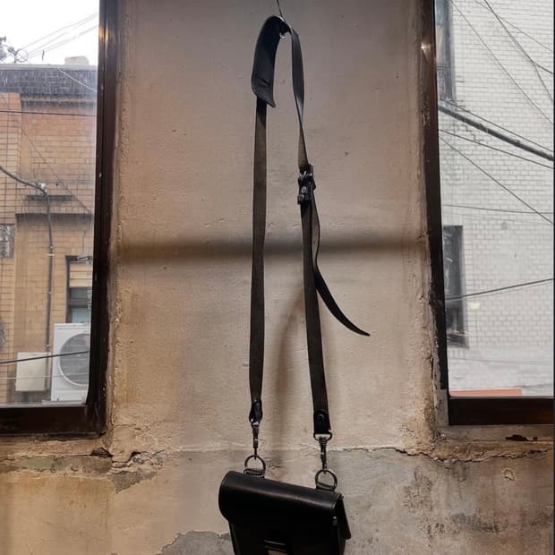 2000s CommeDesGarcons mini leather bag