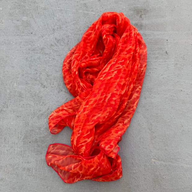 orange scarf