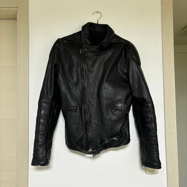 아크네 레더 바이커 자켓