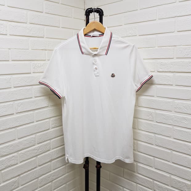 [21ss/xl] 몽클레어 폴로 반팔티 화이트