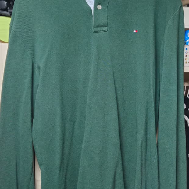타미힐피거 폴로니트 그린
