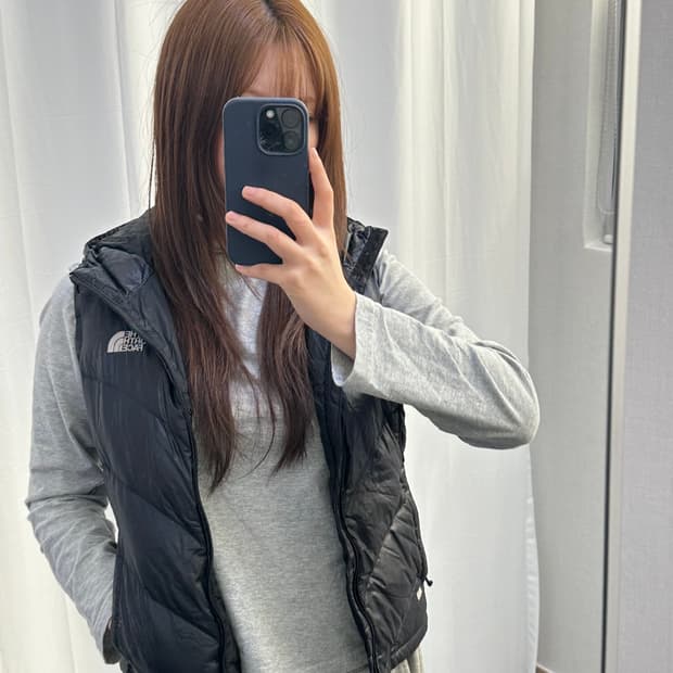 노스페이스 600 블랙 패딩 베스트 85