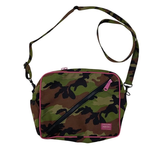 포터 카모플라쥬 핑크라인 크로스백