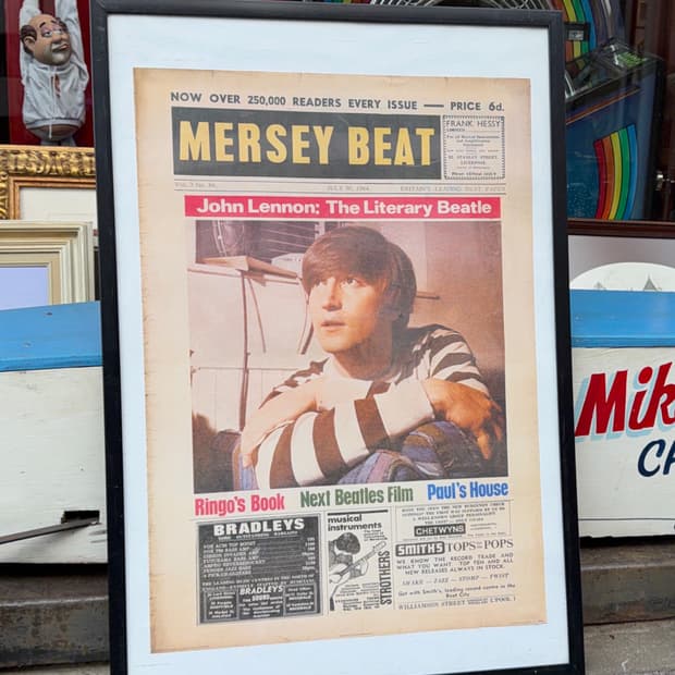 빈티지 소품 비틀즈 존 레논 포스터 액자