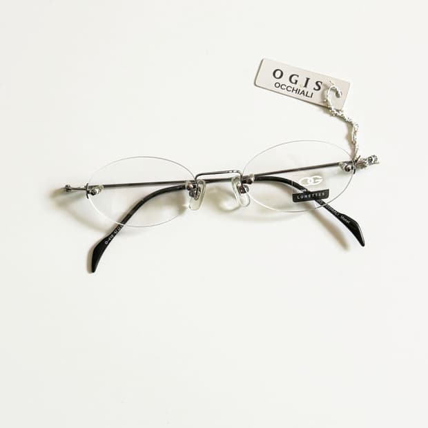 OGIS OCCHIALI 무테 오벌 메탈 프레임 빈티지 안경