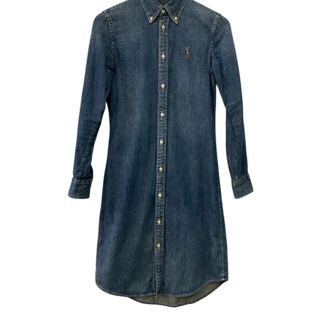 여성용 폴로 데님 원피스(XS)