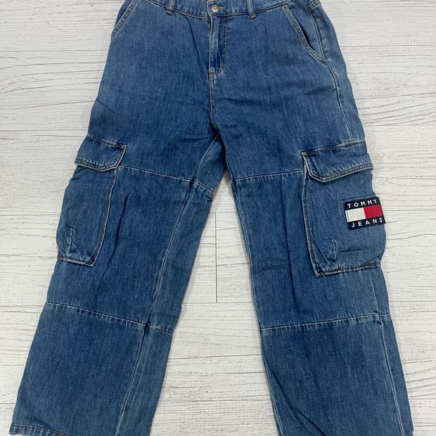 타미힐피거 타미진스 배기 카고 데님팬츠 청바지
