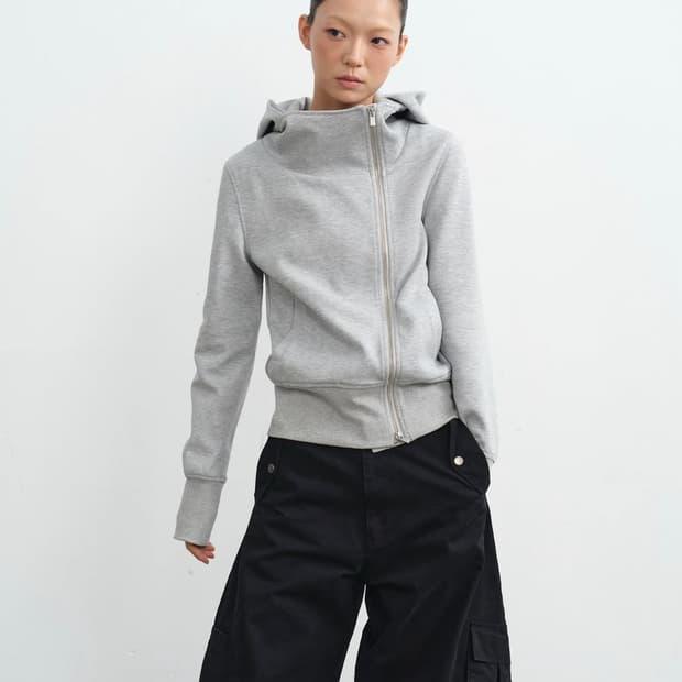 Jakana 그레이 후드집업 / 슬림핏 / 