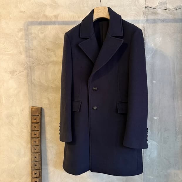 타임 캐시미어 더블 브레스티드 코트 슬림100