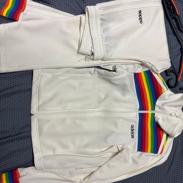 아디다스 빈티지 무지개 트레이닝 셋업 세트