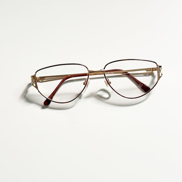 90s 유로피안 골드 레오파드 에비에이터 프레임 빈티지 안경