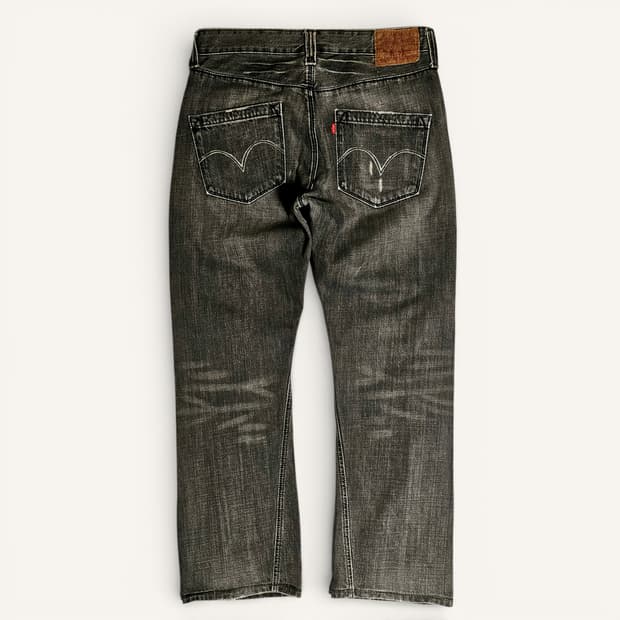 [32X30][리바이스]00's 701s스트레이트 페이드 워시드 데님