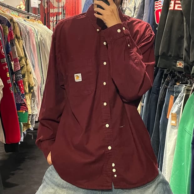 [IM] carhartt 칼하트 버건디  긴팔셔츠