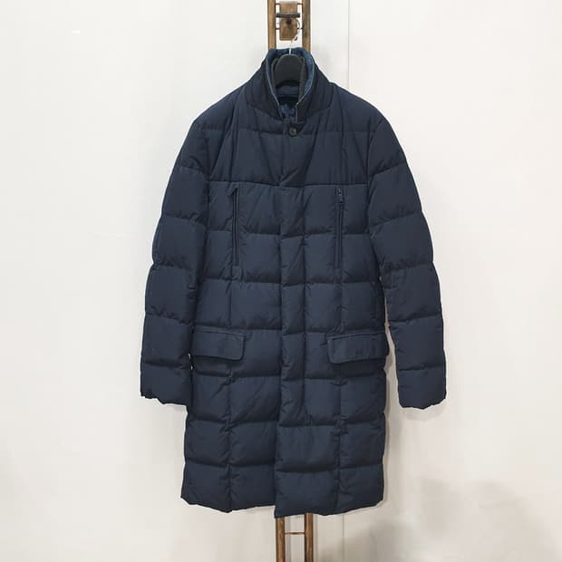 지오지아 하이넥 누빔 덕다운코트 100