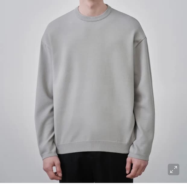 (새상품)(L) 드로우핏 울 소프 PBT 라운드 니트 [L.GREY]