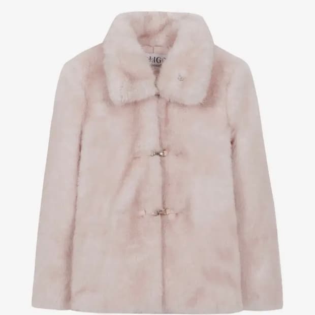 일리고 시어링 퍼자켓 핑크 갸루