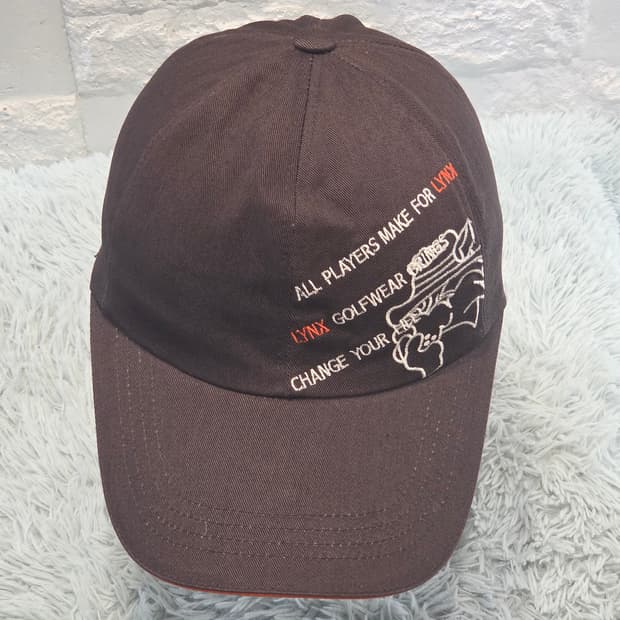 L6-10:링스 골프 자수 볼캡 브라운 오렌지 56-59cm