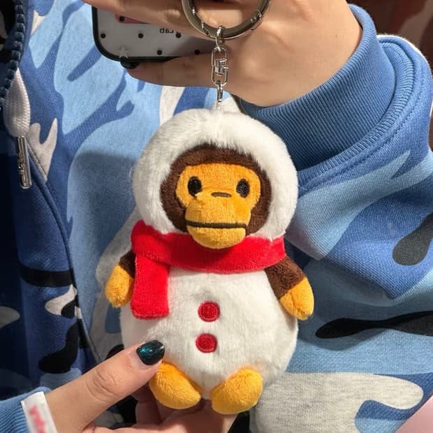 (오더) 베이프 25FW 베이비 마일로 눈사람 키링 키체인