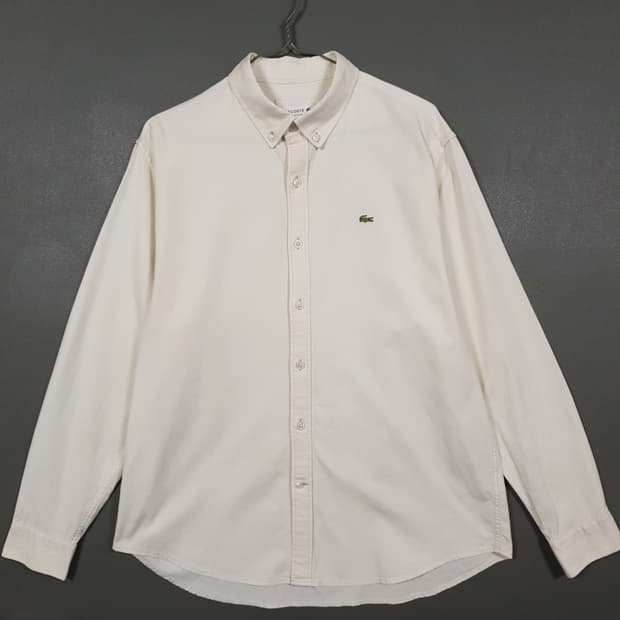 105) 라코스테 신형 20FW 크록 옥스포드 솔리드 셔츠 남방 베이지