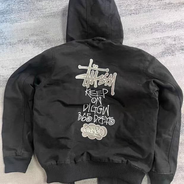 Carhartt×Haze×Stussy 엑티브 후드 자켓 m